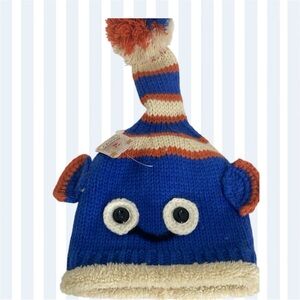 Kids beanie hat  funny face Knit Hat with Eyes NWT